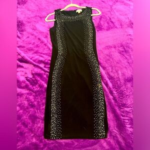 Black sequined, sleeveless dress - Calvin Klein size 2 - beautiful